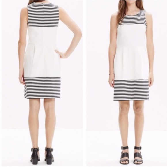 Madewell Verse Dress in Ivory Stripe - Picture 1 of 9
